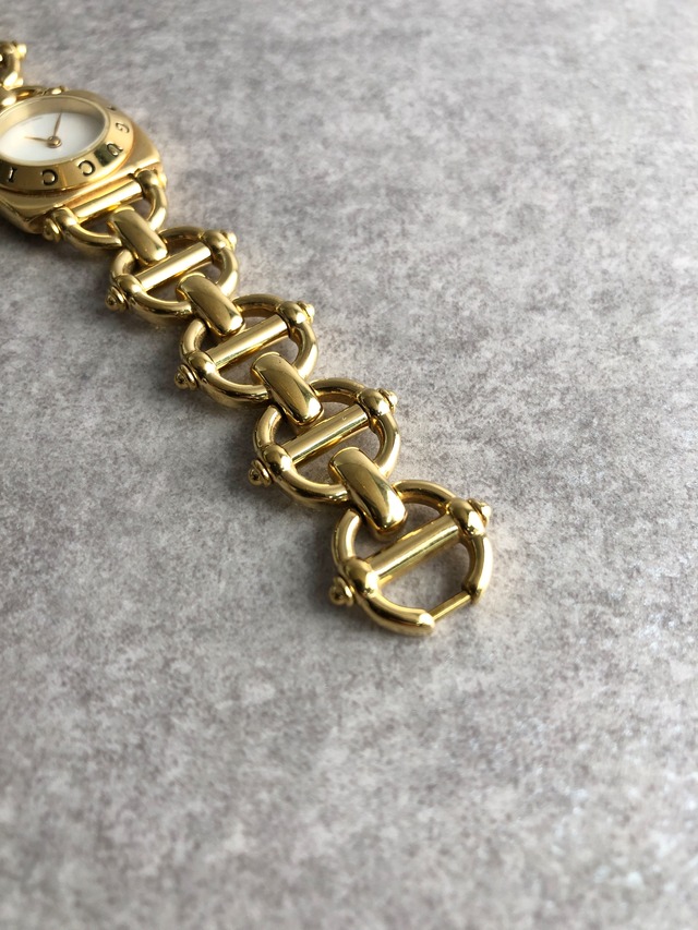 GUCCI グッチ 腕時計 ゴールド ステンレススチール トルナヴォーニ 6400L クウォーツ vintage ヴィンテージ オールド fks3xd