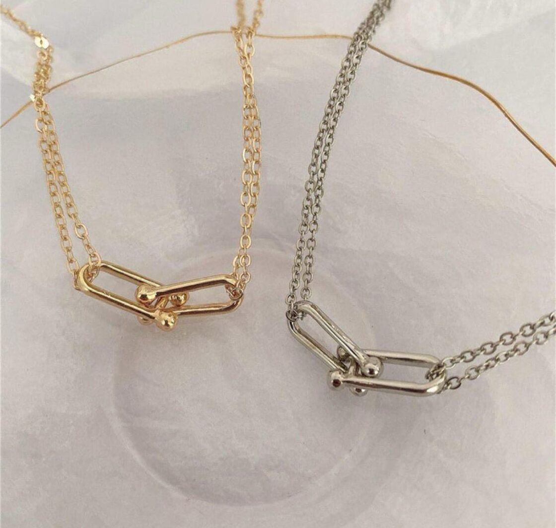 ⭐︎限定販売 お買い得！ ダブルリングネックレス 激カワ おしゃれ  