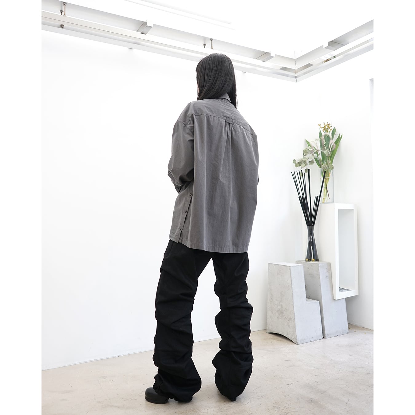 the viridi-anne スリーブポケットシャツ The Viridi-anne] (ザヴィリディアン) VI-3913-02 WASHED ZIP POCKET