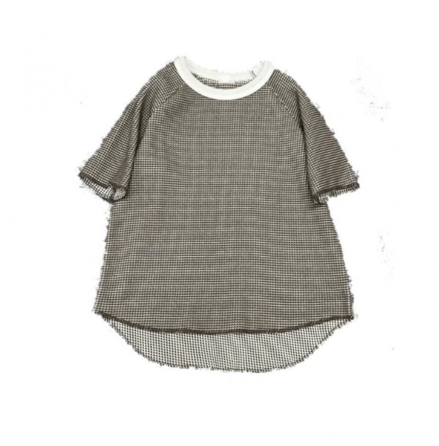 〈 MOUN TEN. 24SS 〉 bicolor waffle T / bxe /