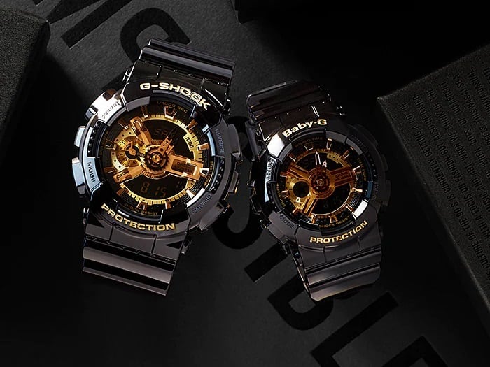 【美品】G-SHOCK 腕時計 ブラック× ゴールド　メンズ