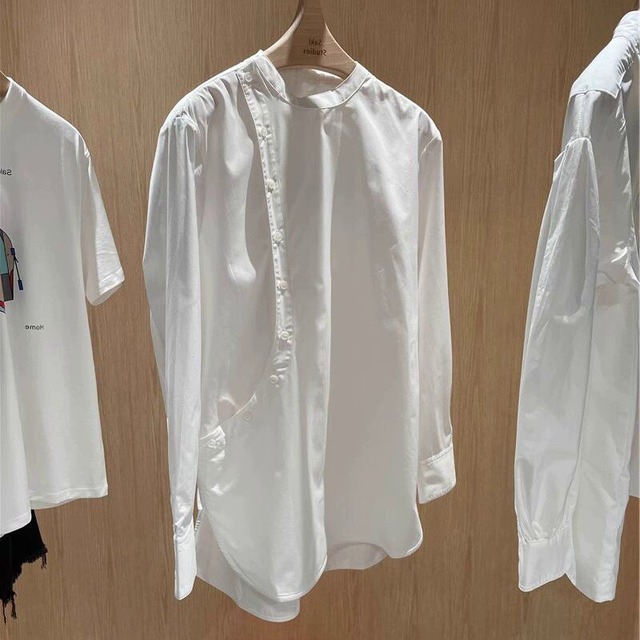 round neck shirt tops　W00229