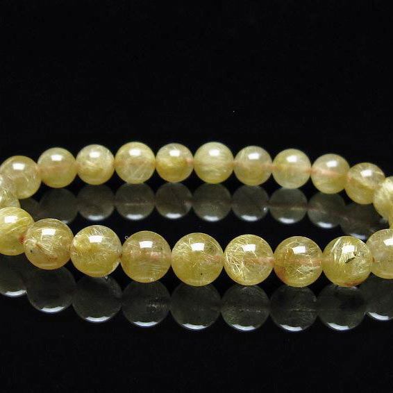 タイチンルチルクォーツ ブレスレット 8mm ルチルクォーツ ブレス 一点物 おまかせ便 111-41770