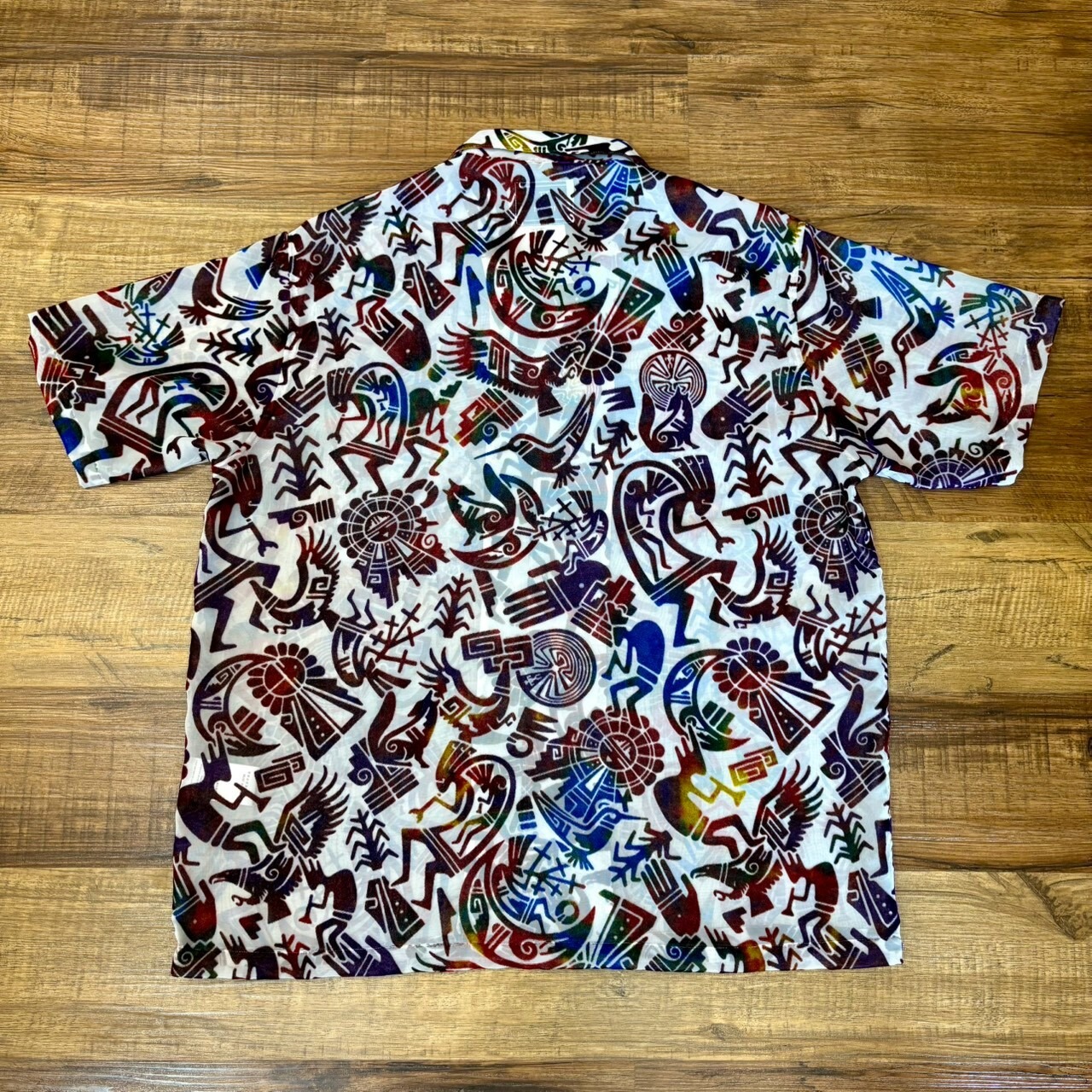 ツイタチ【TUITACI】VELVET KOKOPELLI SHIRTS(White) - 4