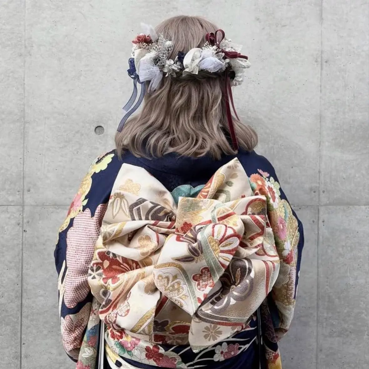 Hanakanzashi original tulle arrange