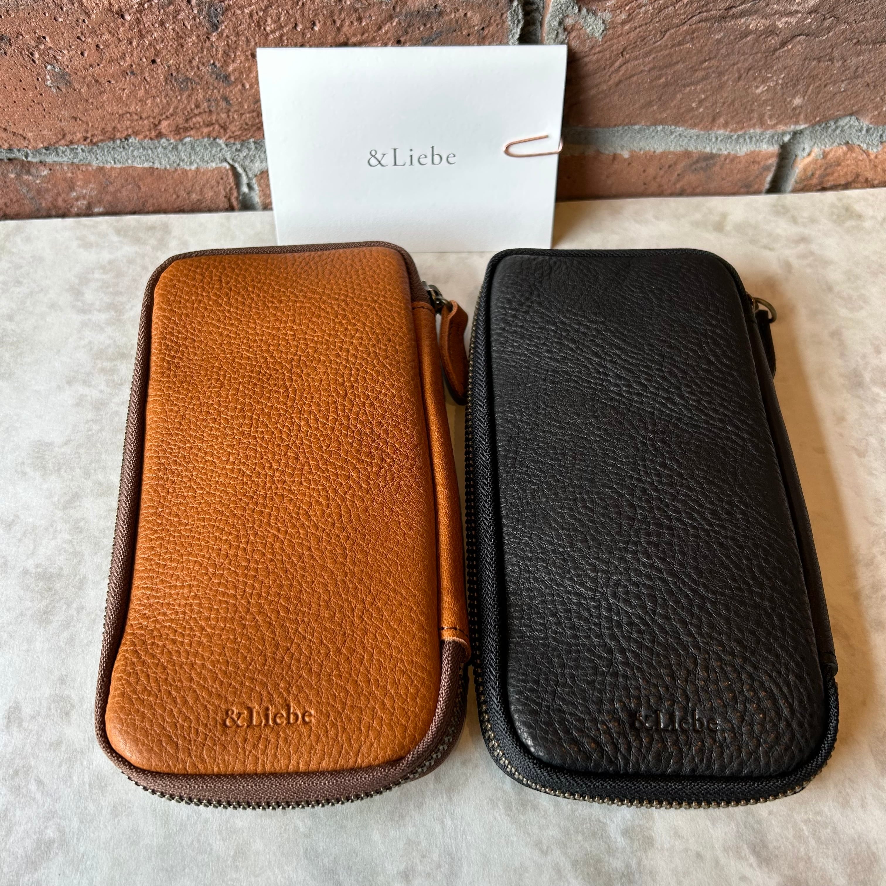 ＆Liebe「文具にこだわる人のジップペンケース（ぺブルヌメ革）」／3本