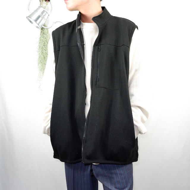 [XL] Wrangler Fleece Black Vest | フリース ブラック ベスト