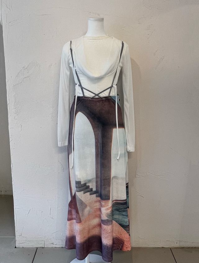 Print Velour Dress / DAY