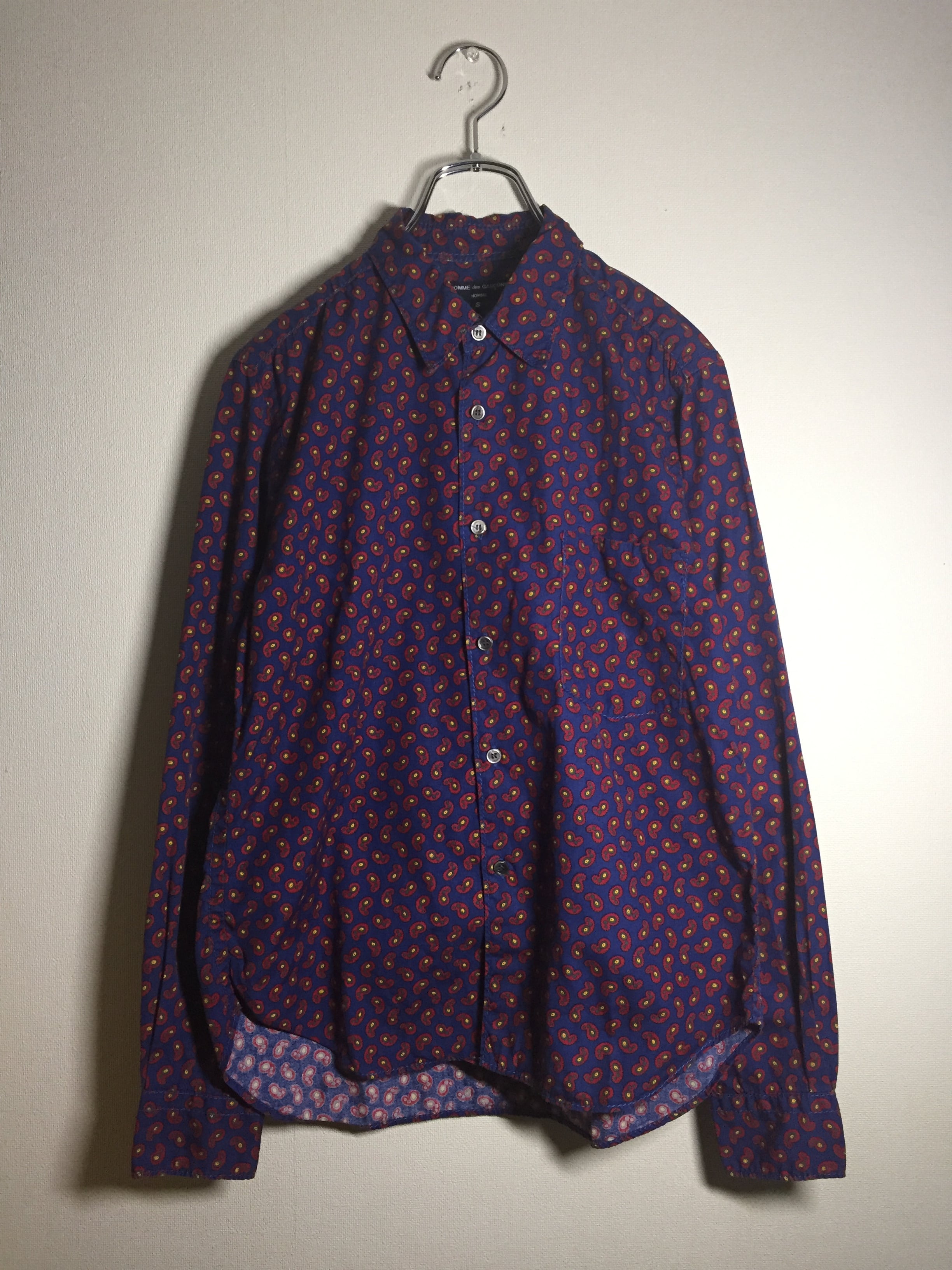 COMME des GARÇONS HOMME ベイズリーシャツ Sサイズ コムデギャルソン