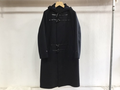 semoh"wool/cashmere melton duffle coat balck"