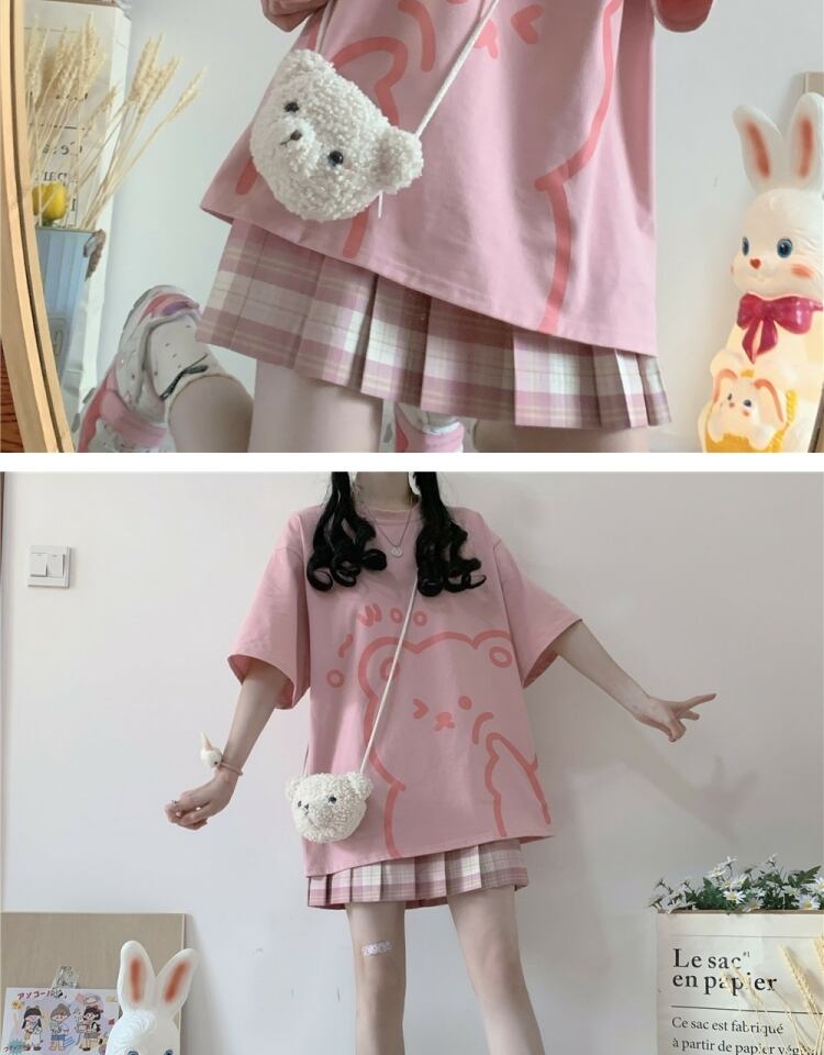 スタイルプリント柄Tシャツ サマー薄手ルーズトップス 大人ガーリー スウィート キュート カジュアル 夏物 萌量不足8159345583