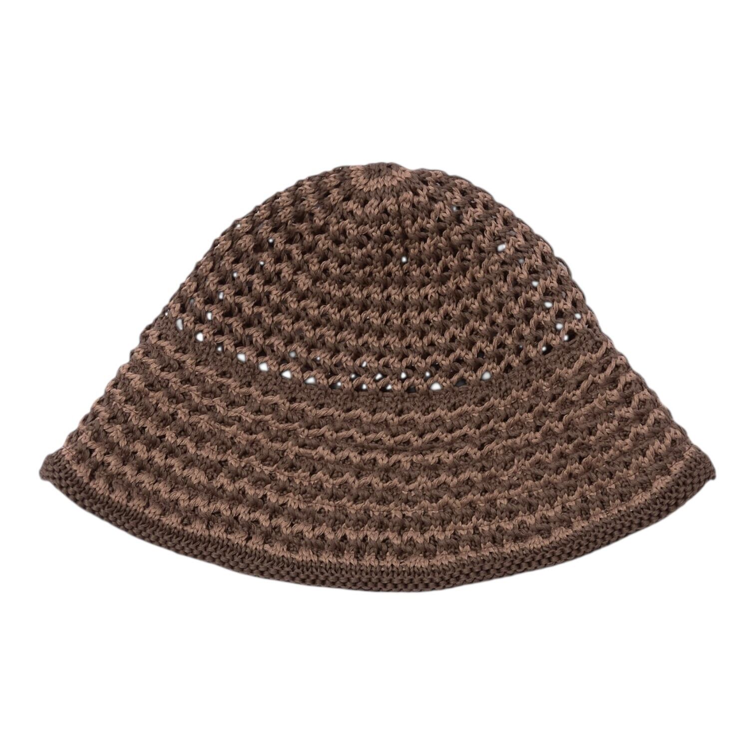 【Diaspora Skateboards】Cotton Croche Knit Hat (BROWN)〈国内送料無料〉