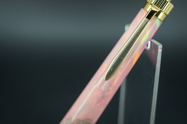 ※【科学技術と芸術の宝石】ハイブリッドオパール 沈金 桜 ② gold MP