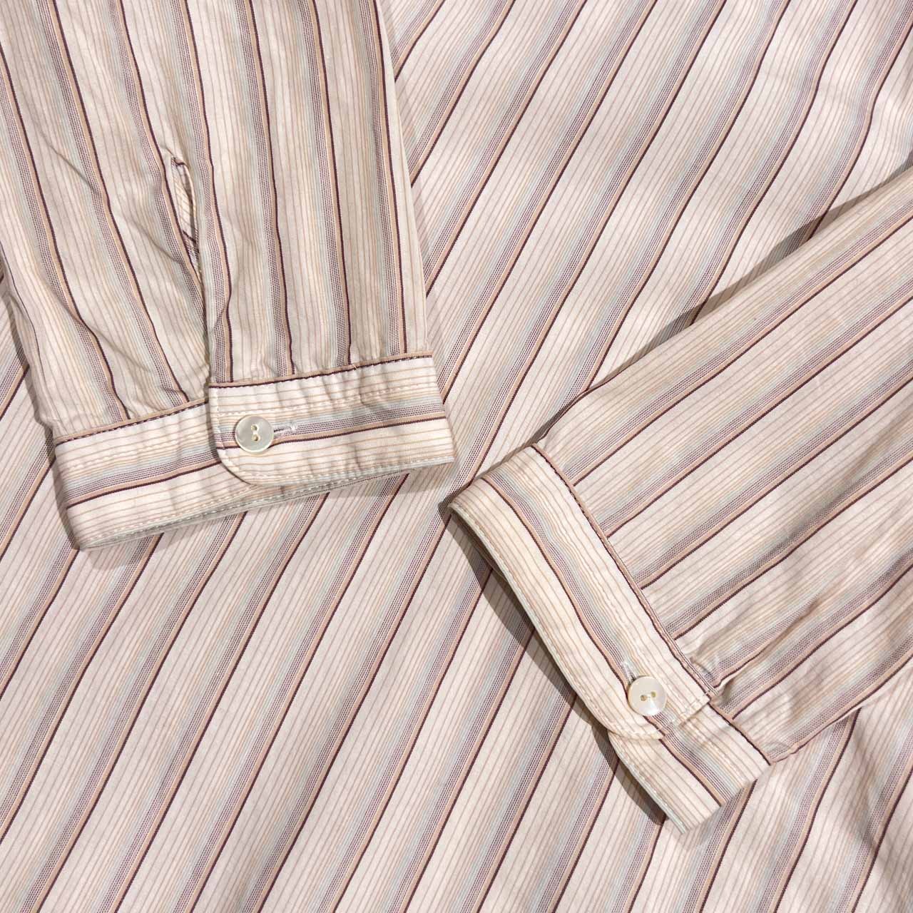 MACPHEE マカフィー ストライプ Vネック 七分袖 シャツ/マルチ レディース