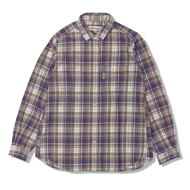 USA製 キャルトップ 長袖チェックシャツ M ホワイト×ブラウン CALTOP