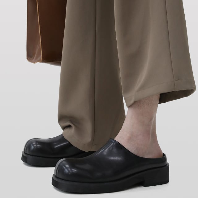 【予約販売】レザーシューズ スリッポン 革靴 メンズ ローファー 厚底 ゴツ底 靴 シンプル モード ブラック 黒 お洒落 カジュアル シック パーティー 結婚式 24cm/24.5cm/25cm/25.5cm/26cm/26.5cm