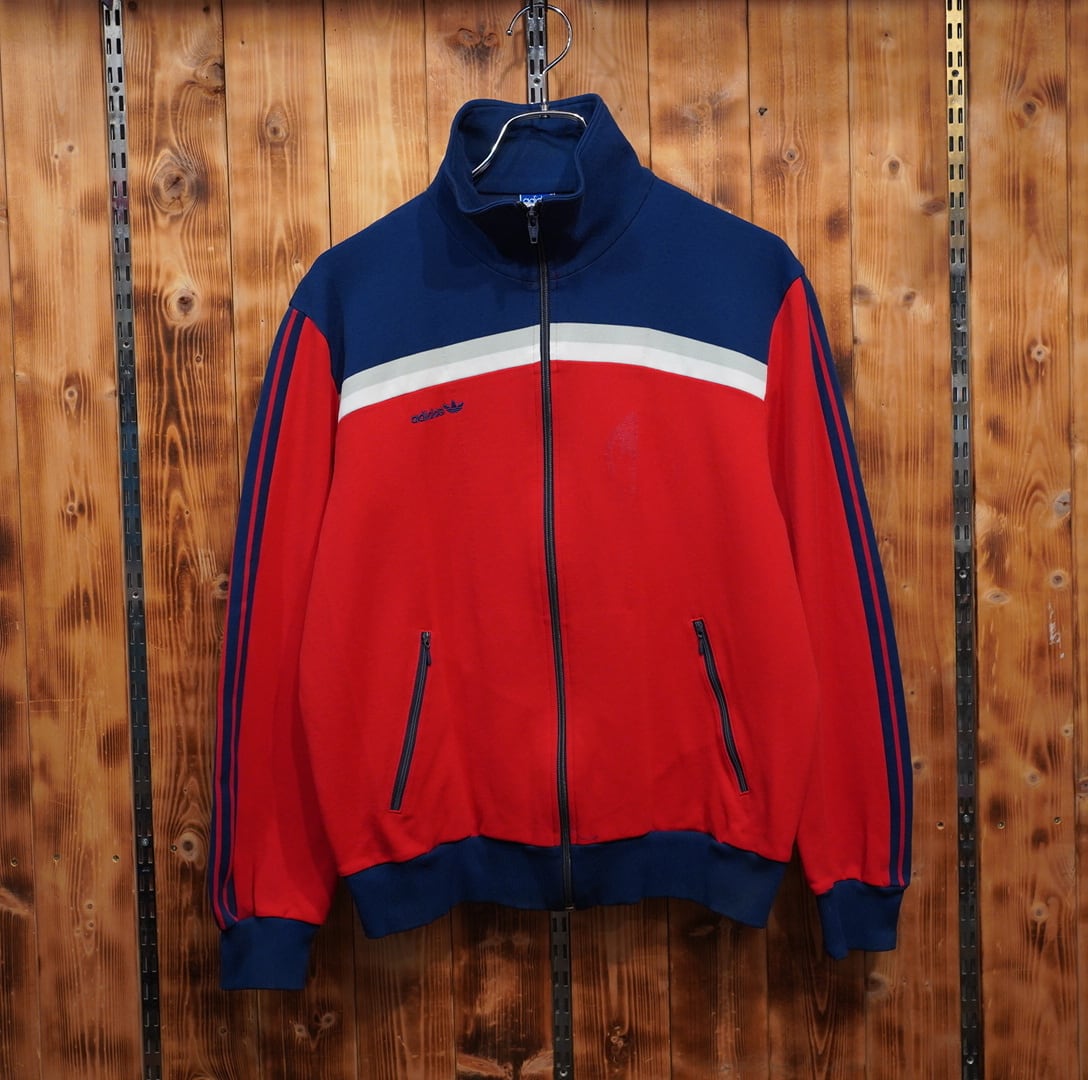 70s adidas トラックジャケット ジャージ 4/アディダス 西ドイツ 赤