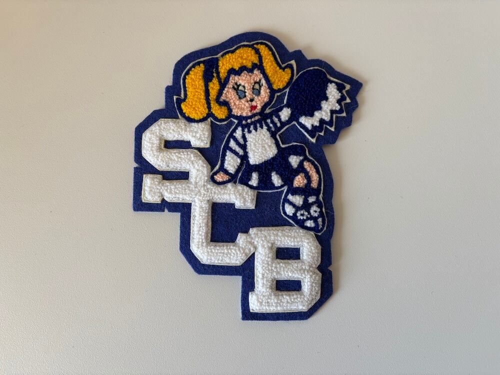 vintage Chenile patch / シェニールパッチ (チアガール / SCB)