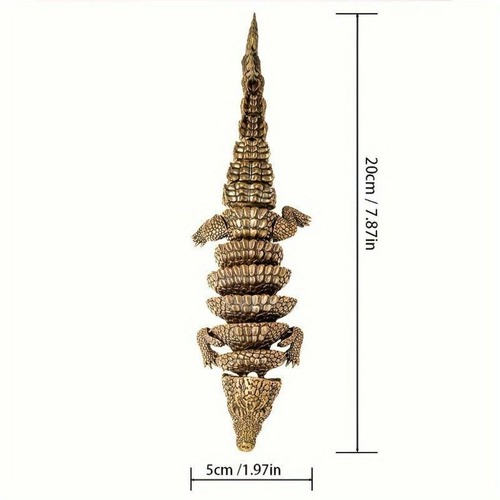 クロコダイル 装飾 アンティーク 真鍮 クラフト装飾 テーブルトップ像