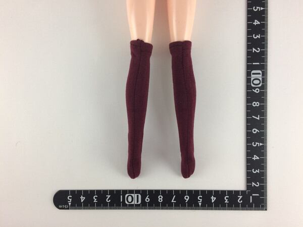 ドールアクセサリ 1/6 女性用 靴下 ストッキング ワイン赤 BS179 - 画像2