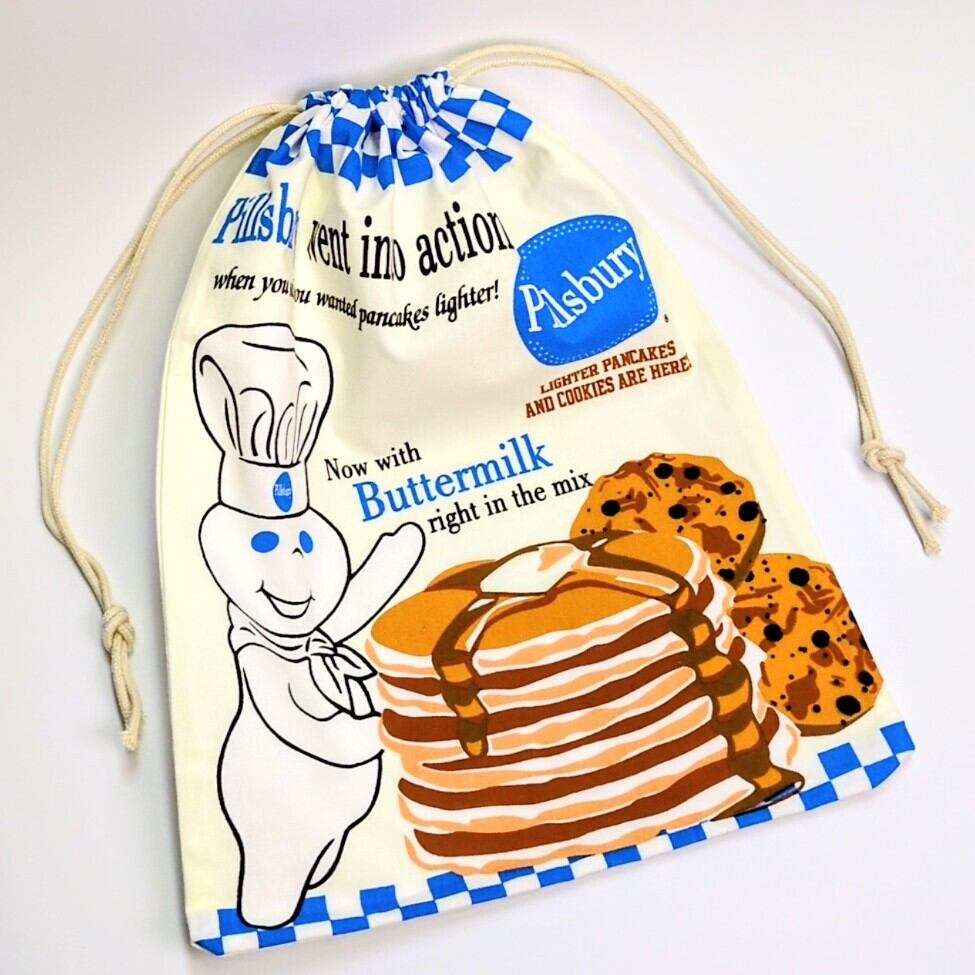 【 Doughboy ( ドゥボーイ) 】巾着袋L / コットン巾着〚アメリカン雑貨 アメトイ〛