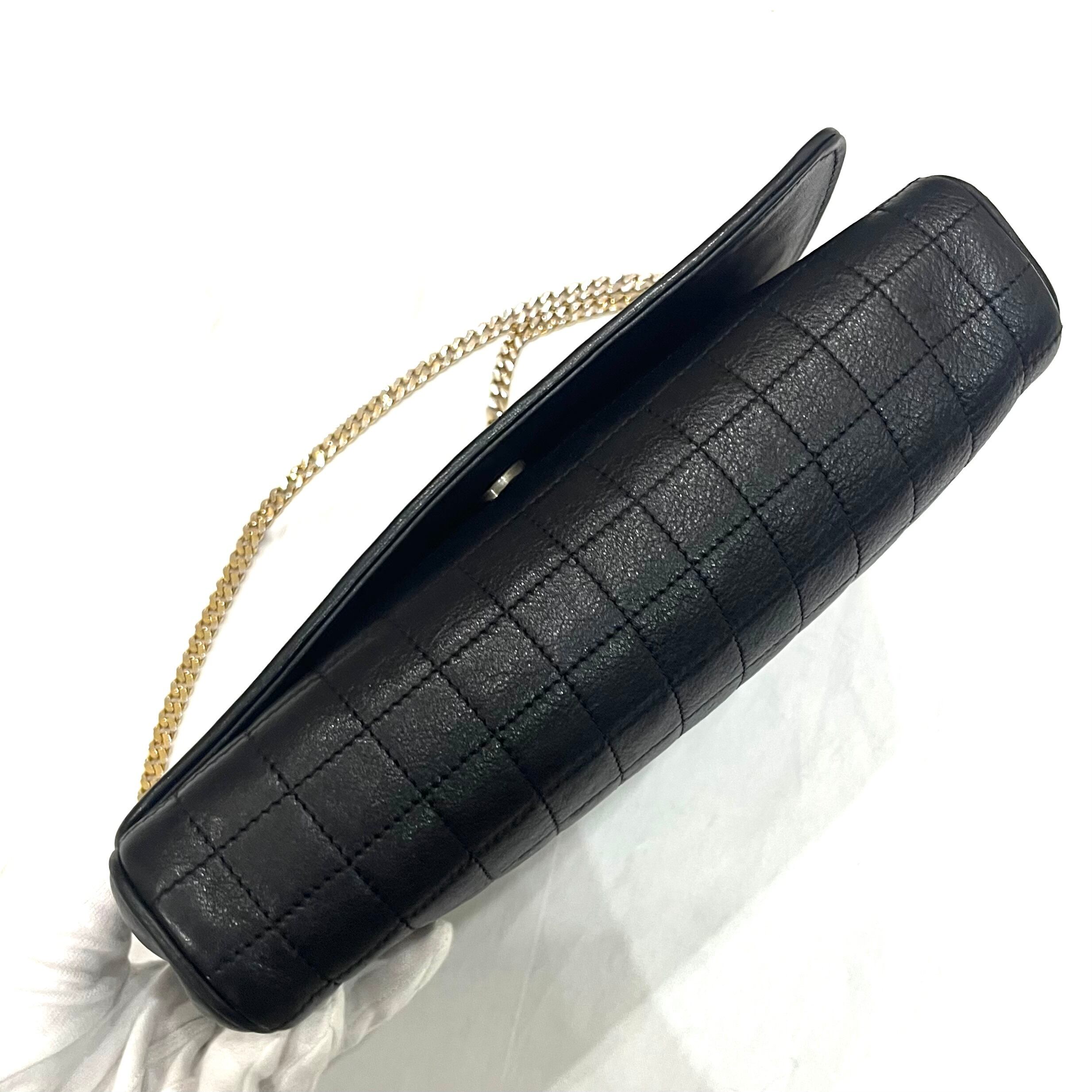 CELINE】 セリーヌ 本革レザーマトラッセ キルティング チェーン