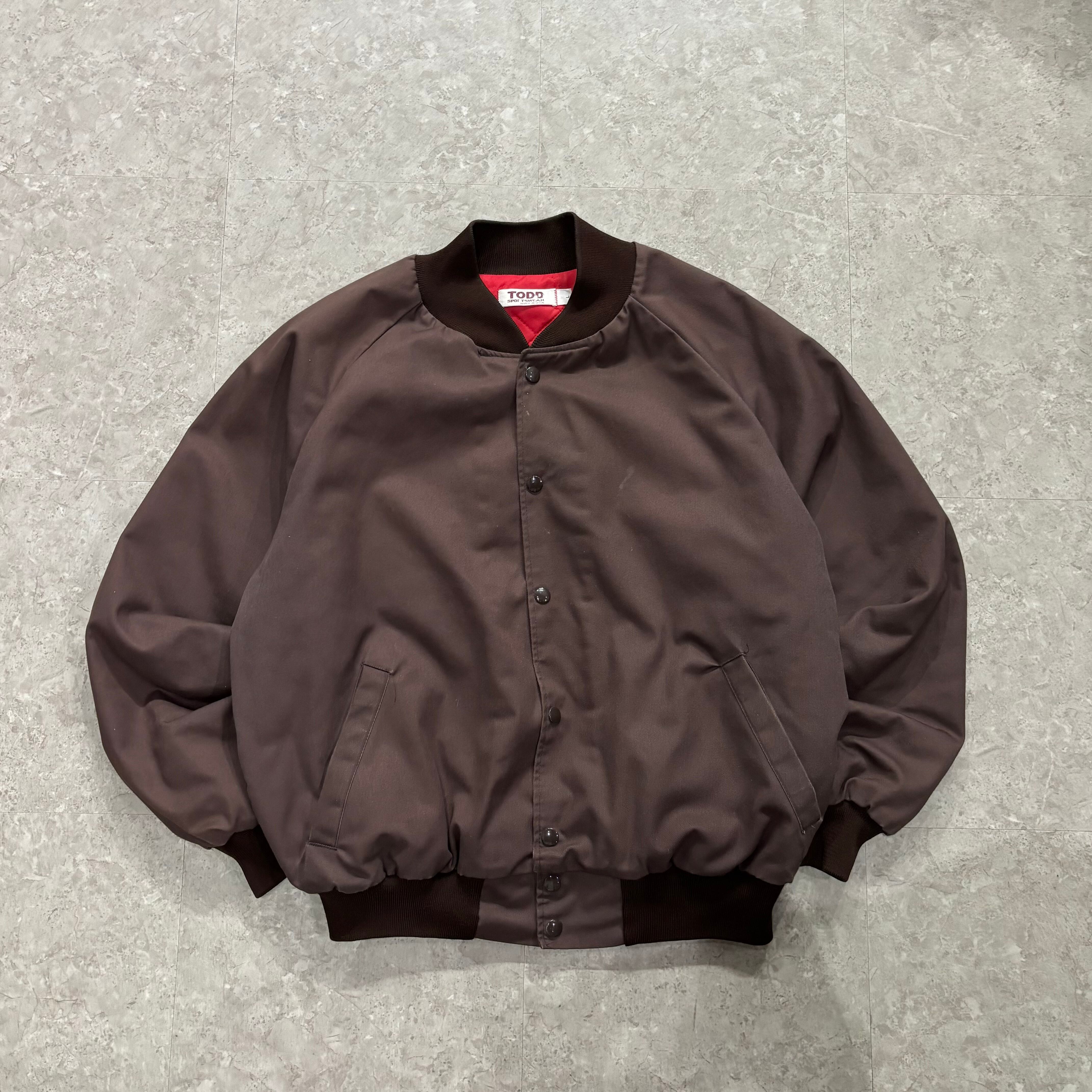 80s TODD sportswear brown bomber jacket【仙台店】