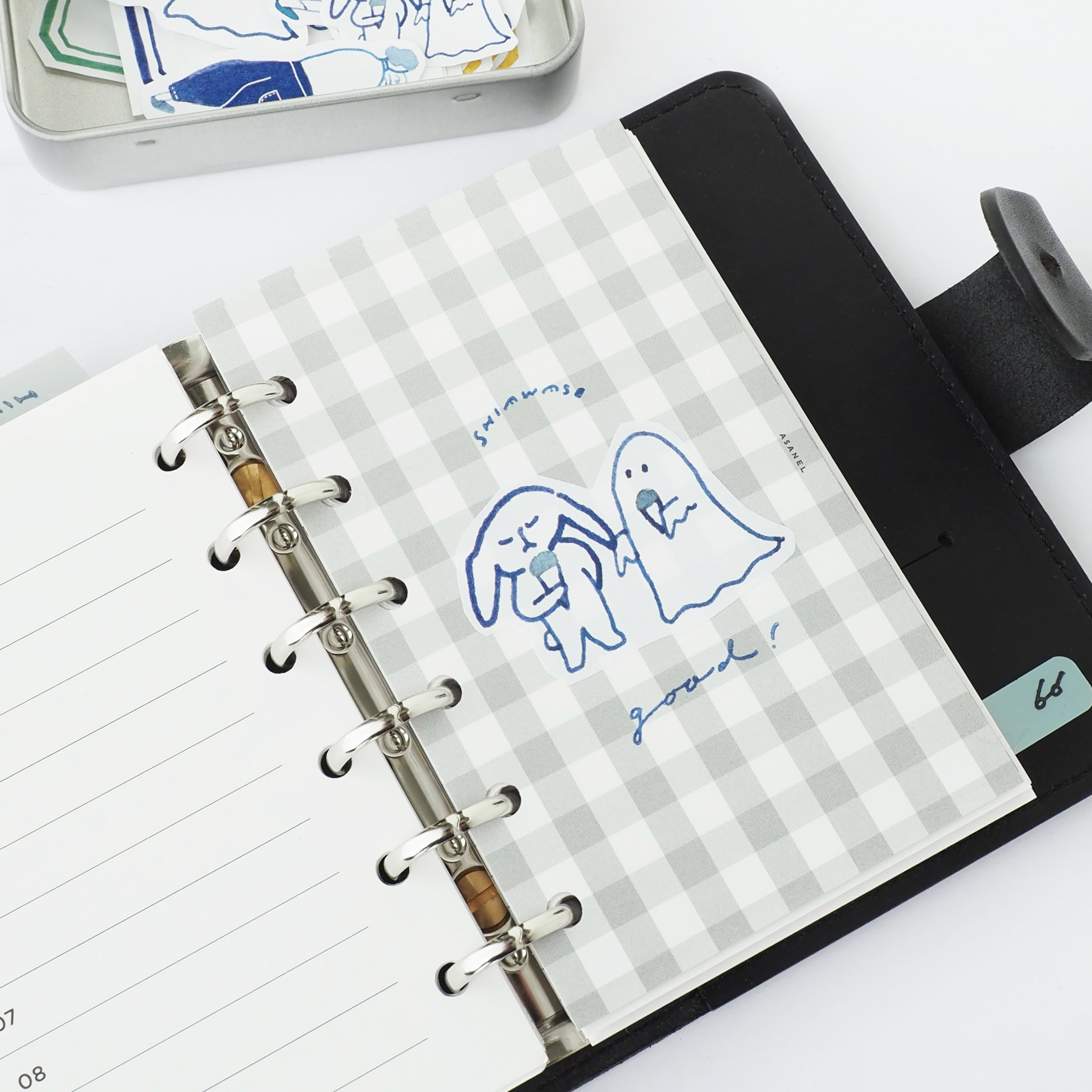 M6 ] グレーのちょうどいいチェック｜片面｜カケラリフィル | ASANEL