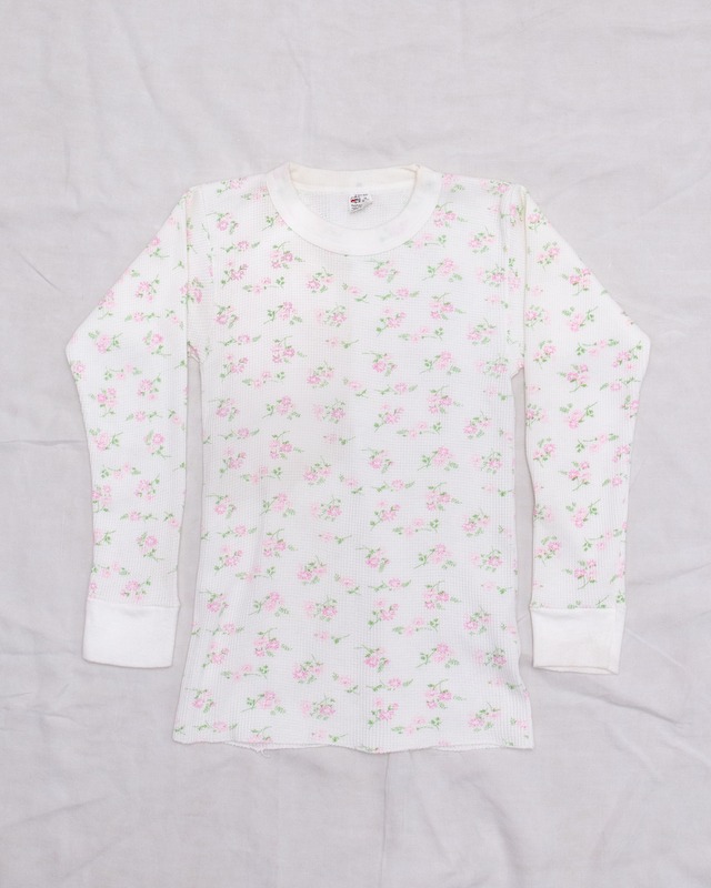 1980s floral thermal top