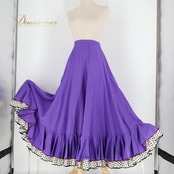 フラメンコ 衣装 ファルダ スカート ホワイト系 パープル系 白 紫 アトリエベリッシマ atelier Bellissima 日本製 ドット 水玉 ボランテ フリル イベント 発表会 舞台衣装 フラメンコギャル フラメンコ女子 水玉柄 透け感なし ふりふり フリル付き ラッフル きれいめ 大人可愛い 女性用 パネル かわいい カジュアル 伸縮性 ウエストゴム ポリエステル100 9号 トルソー着用参考