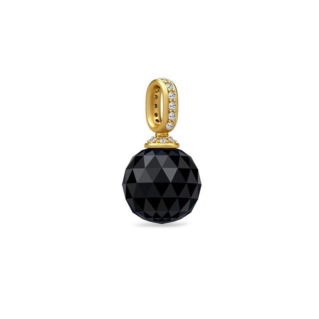 JULIE SANDLAU DIVINE PENDANT  BLACK CRYSTAL