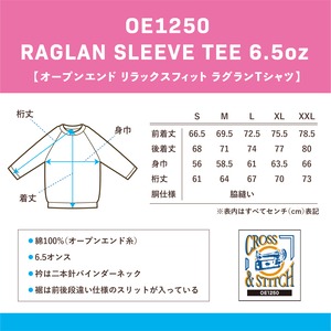 ORE ROCK FACE LOGO raglan sleeve Tee -WHITE-