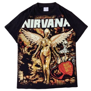 Nirvana ニルヴァーナ　ニルバーナ　tシャツ 手刷り風　バンド　ロック　　商品番号115