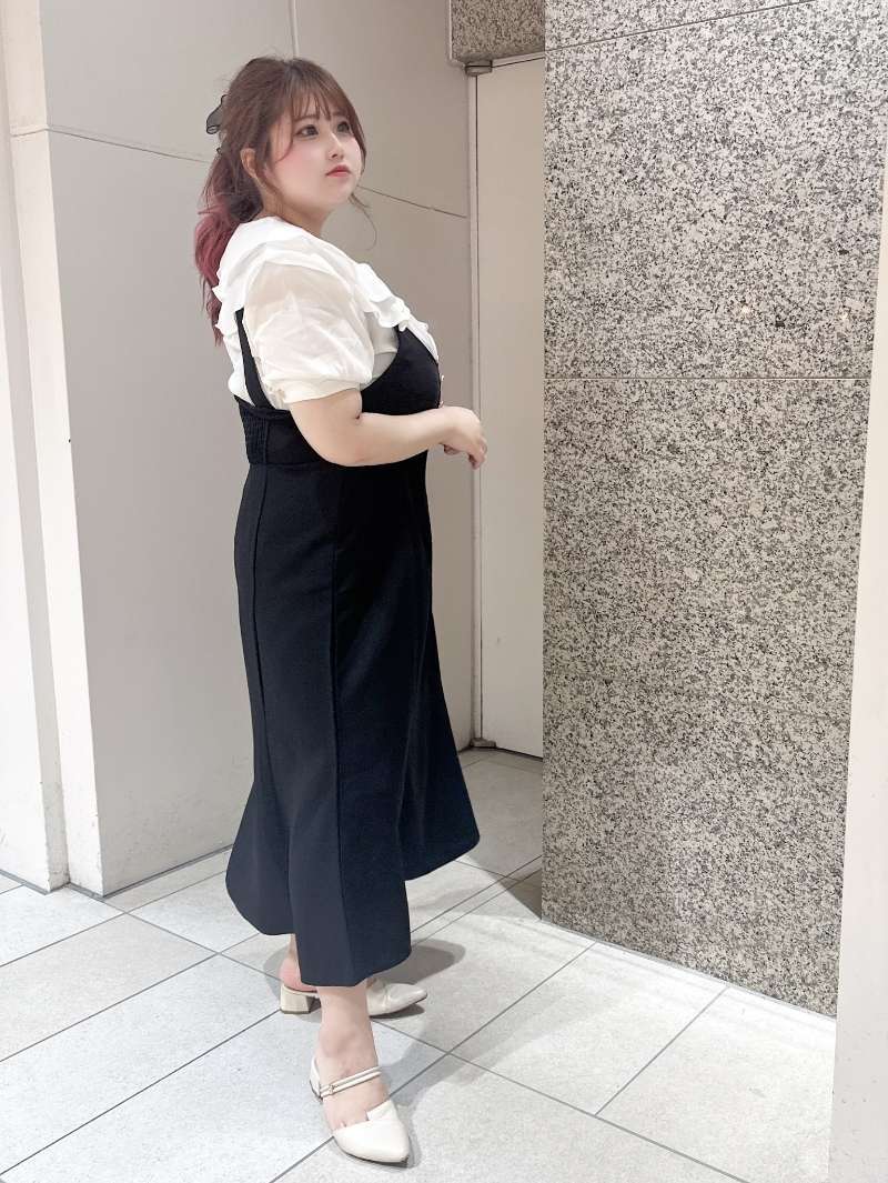 半袖フリルブラウス×ワンピースセット ツーピース 2点セット お得