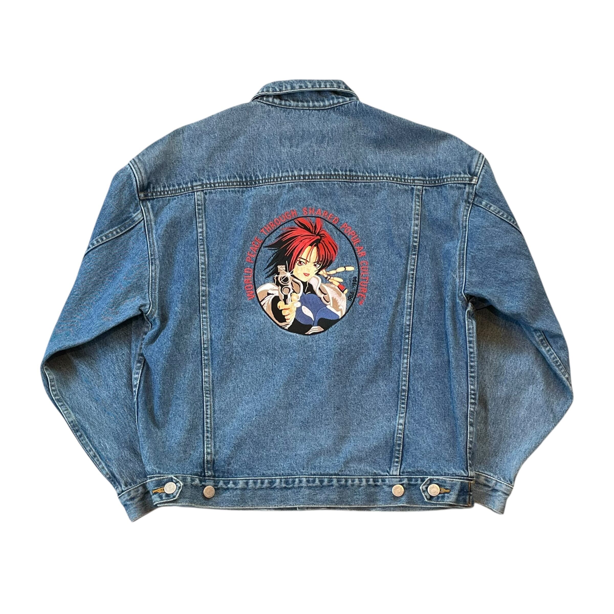 ~00s Eddie Bauer IRIA "TEAM CPM" embroidery denim jacket
