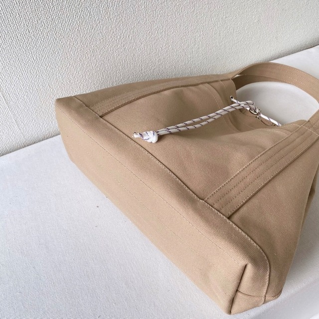 【全9色】「巾着トートバッグ」大きい／倉敷帆布 8号帆布【受注制作】