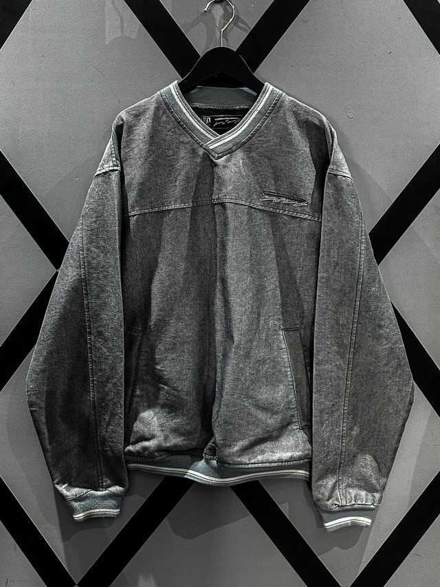 【X VINTAGE】Metallic Gray Vintage Loose Pullover