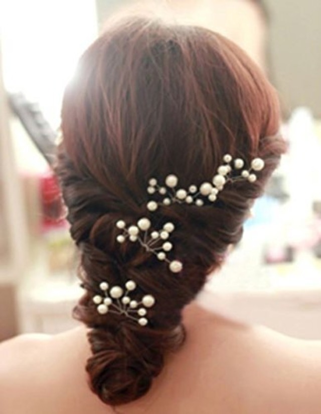 （ローズローラン）RoseRolan パール 結婚式 パーティー お呼ばれ ヘアピン 5本