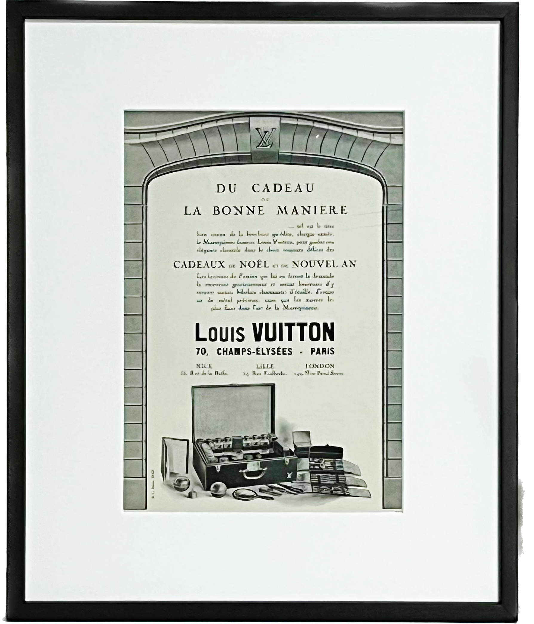 ルイヴィトン ビンテージ（ヴィンテージ ）アドポスター額縁付 【公式