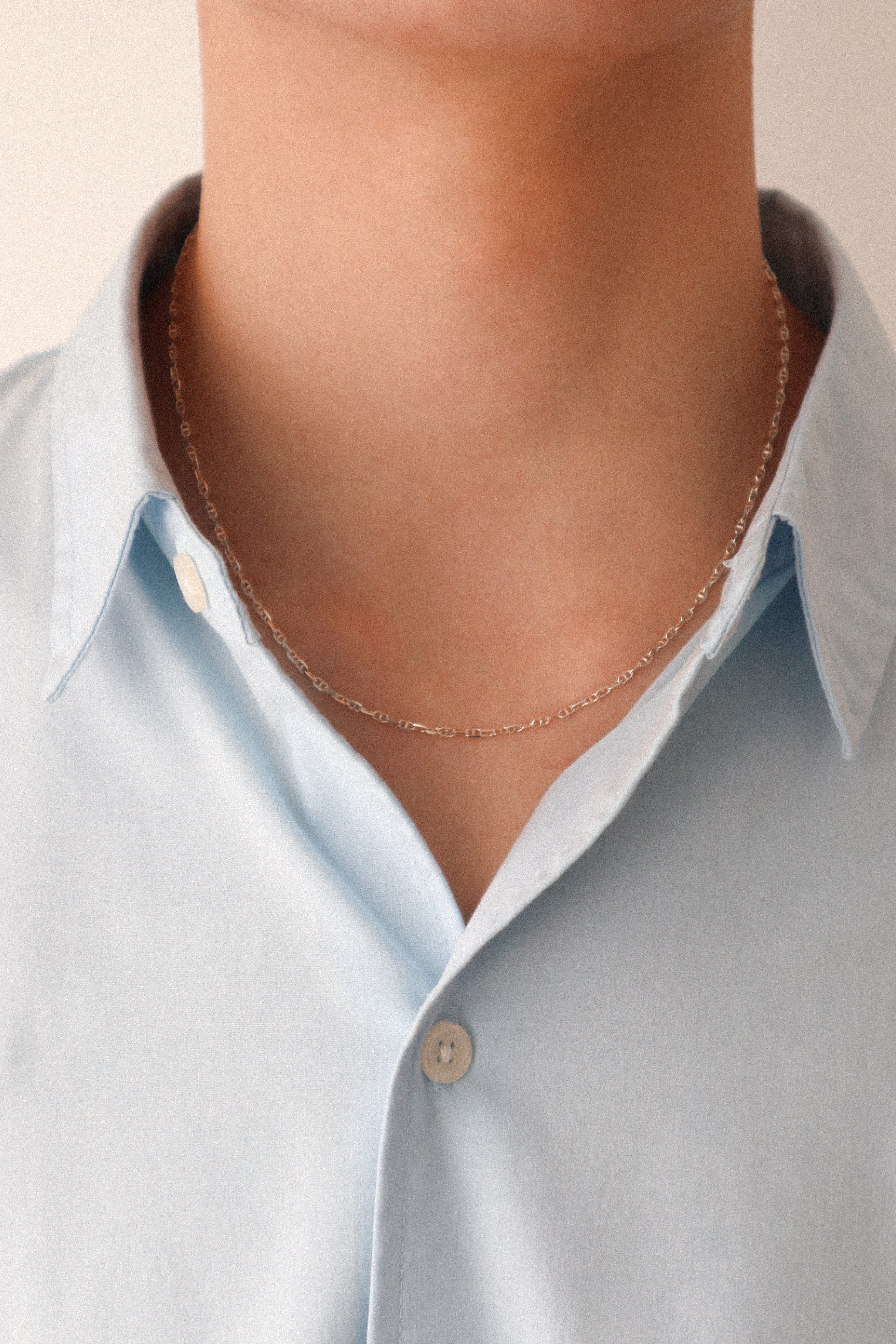 Silver925 Anchor Short Necklace “Aube Link” | naute