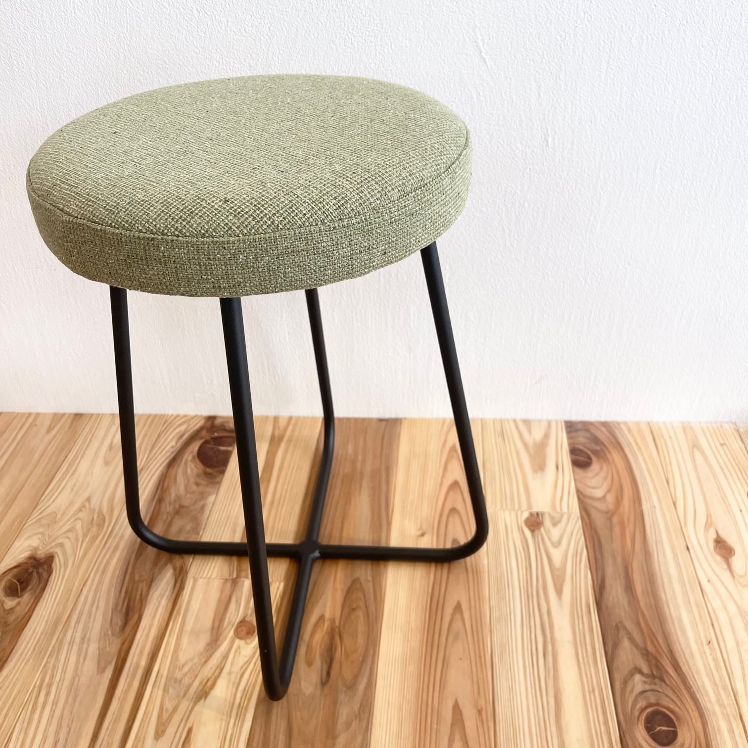 ピアスツール420　丸スツール　スツール　アイアンスツール　アイアン家具 ピアスツール420 布張【FCO-1363-N FB-A】 丸スツール アイアン