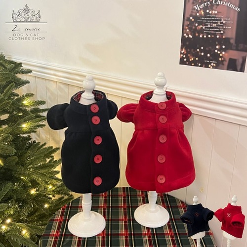 予約【№B06421】ニューイヤー　ツイード　コートワンピ（2カラー）