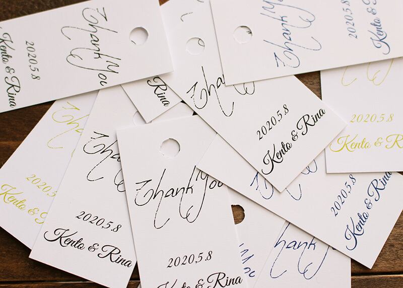 サンキュータグ ギフトタグ ホワイト紙 ブライダルやハンドメイド雑貨に 枚セット 004 ウェルカムボードのお店photoria ブライダルのアイテム制作