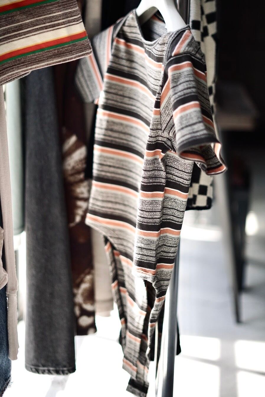 FUMIKA_UCHIDA / Grandrelle multi stripe bodysuit (BROWN,BLACK