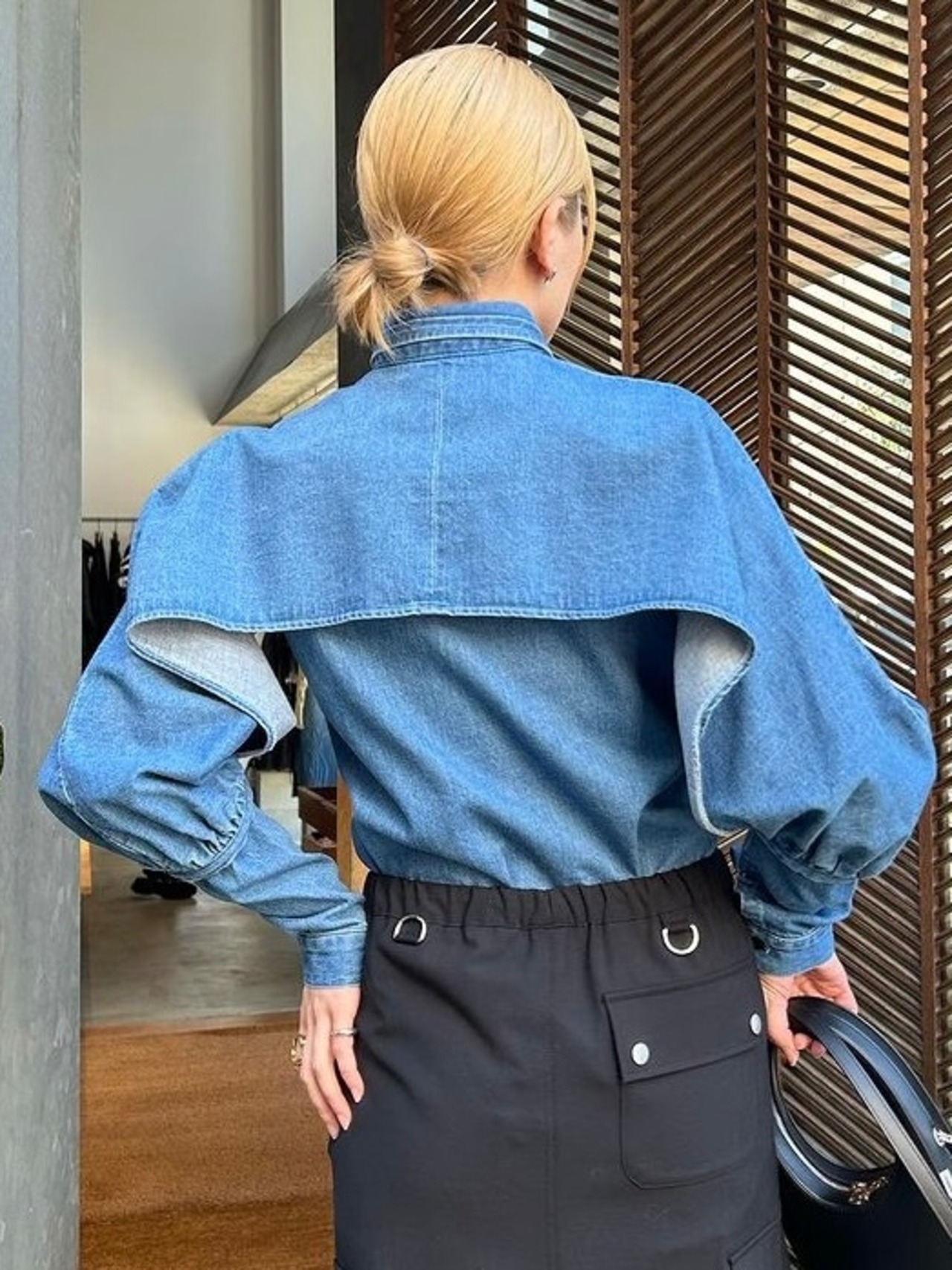 【24SS】GURTWEIN ガーウィン / Iconic bat-sleeve denim shirt - 2