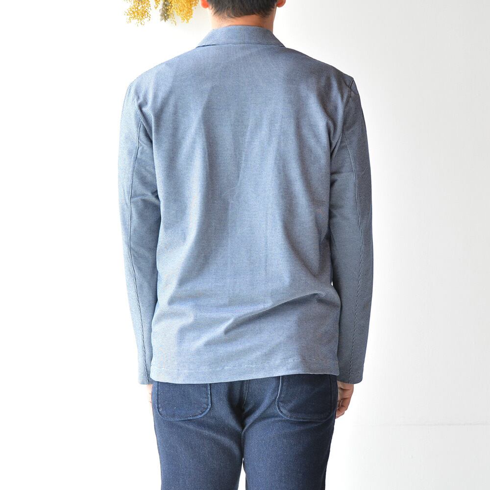 ハリス HARRISS COOLMAXサーフニットテーラーカーディ(HK211-03202)BLUE size 42