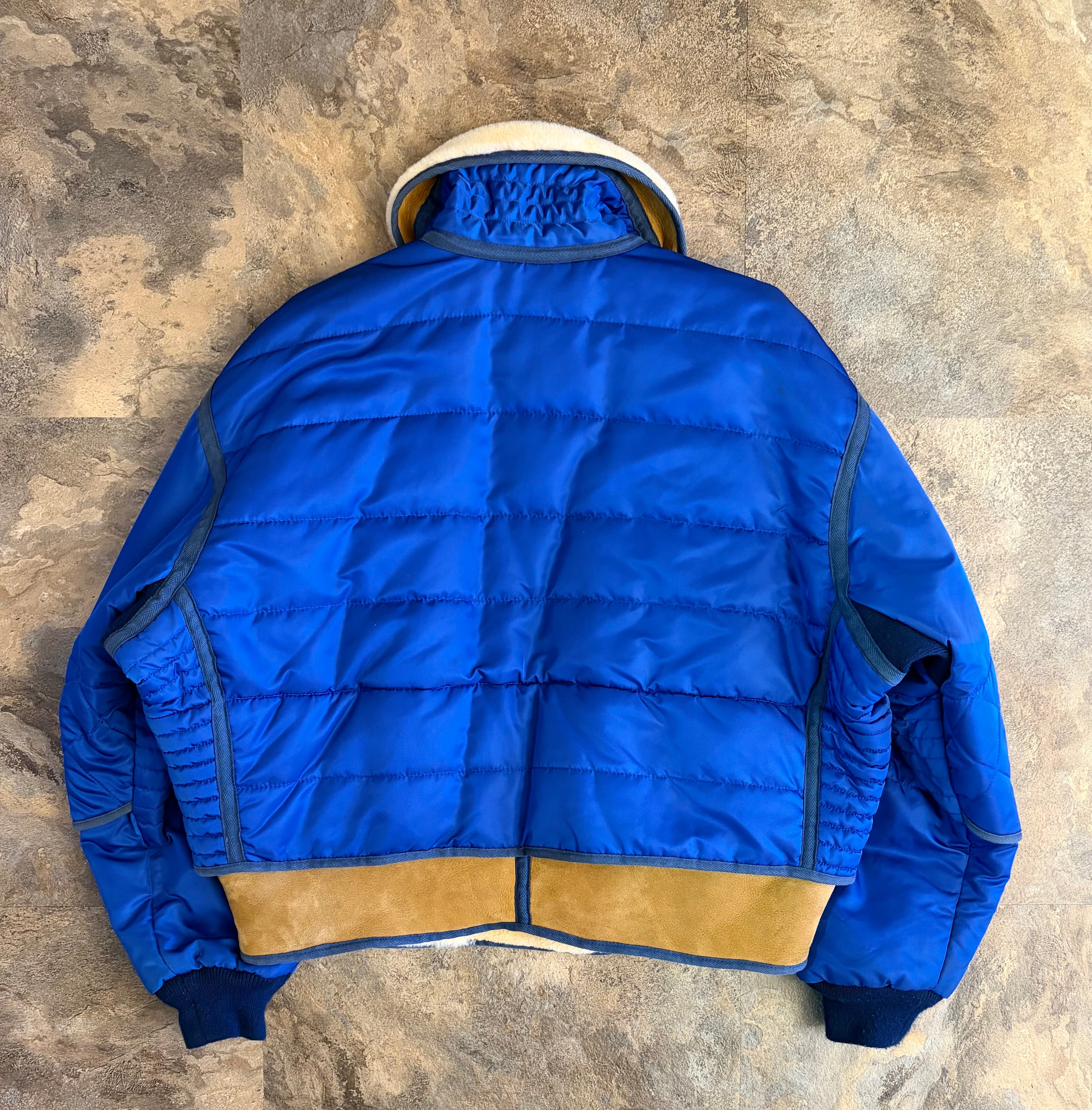 SP㉒80〜90s CHEVIGNON（シェビニオン）Cosmo Bomber Jacke Royal blue
