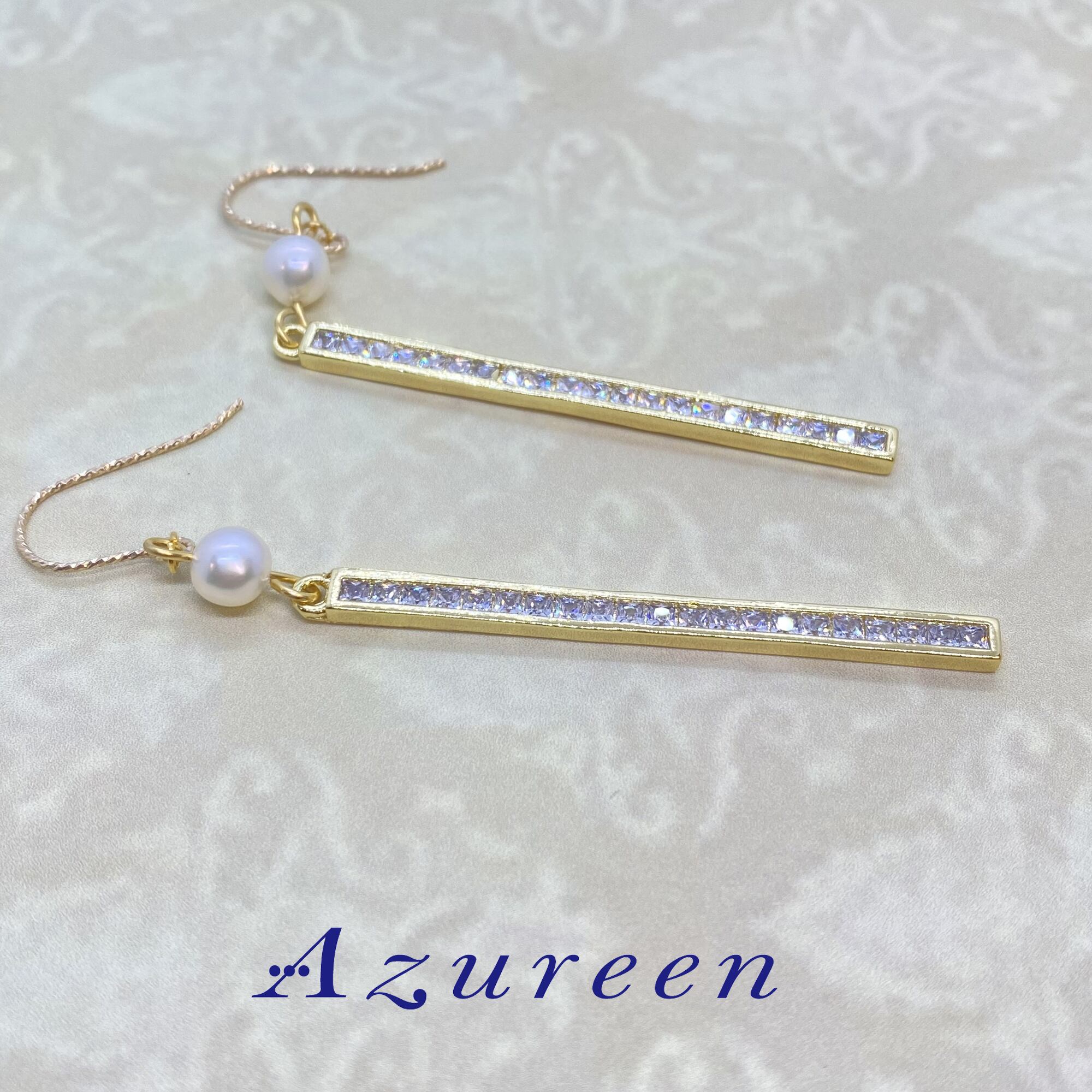 ラインストーンスティックピアス | Azureen
