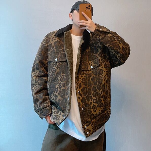予約販売】ボアブルゾン アウター リバーシブル アニマル柄 ヒョウ柄