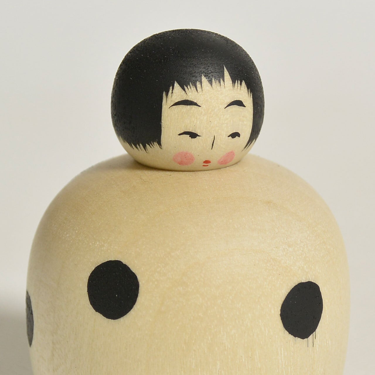鈴木明工人　いちご大福こけし 豆大福ちゃんこけし 約1.5寸 約4.5cm 鈴木明 工人（作並系）#2319